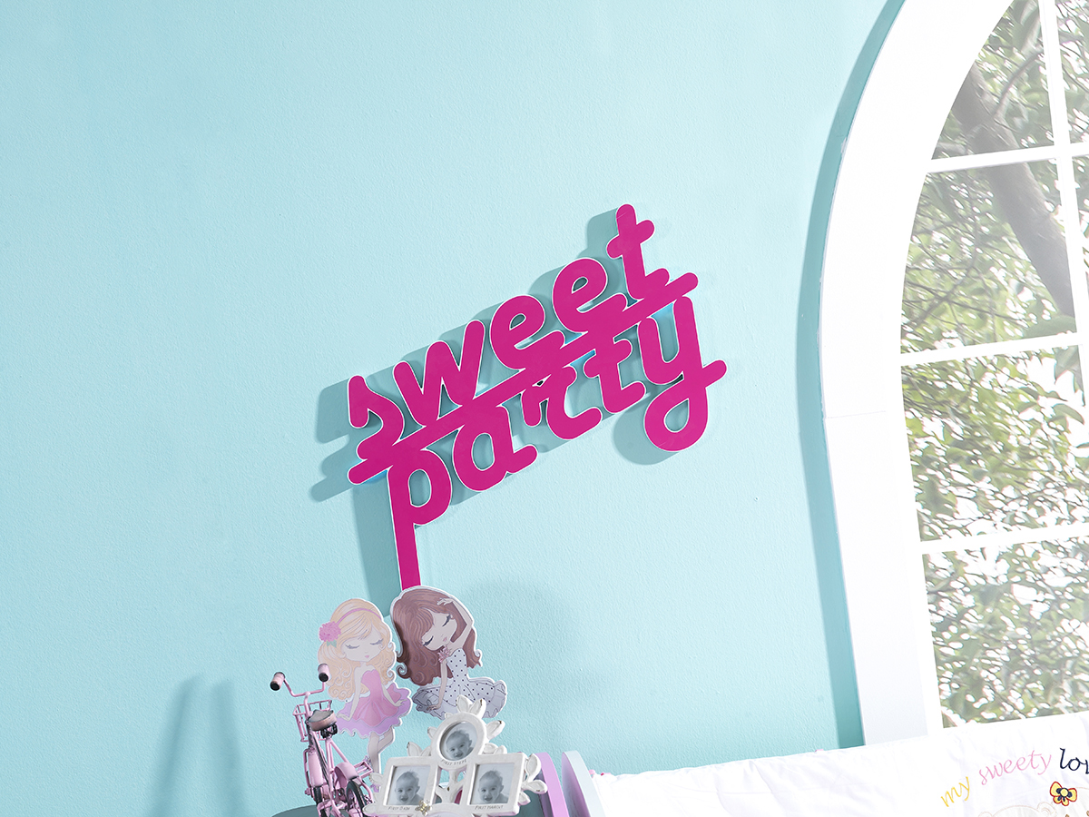 sweet party bebek odası takımı duvar apliği